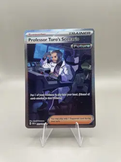 Professor Turo's Scenario 257/182 SIR Pokemon Card Sv04: Paradox Rift Holo - Image 1