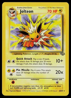 Pokemon Card - Jolteon Jungle 20/64 Rare - Image 1