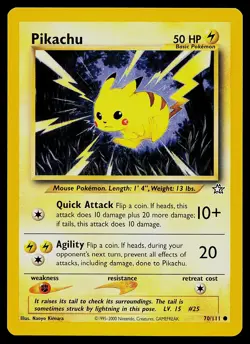Pokemon Card - Pikachu Neo Genesis 70/111 Common - Image 1