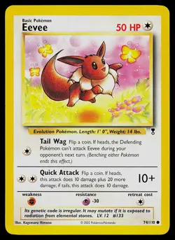 Pokemon Card - Eevee Legendary Collection 74/110 Common - Image 1