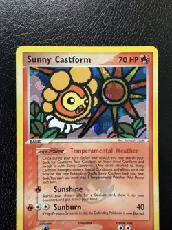 Pokemon TCG Sunny Castform EX Hidden Legends 26/101 Reverse Holo Rare Card MP - Image 2