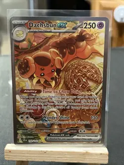 Pokemon TCG Stellar Crown Dachsbun EX 169/142 Special Illustration Rare Card - Image 1