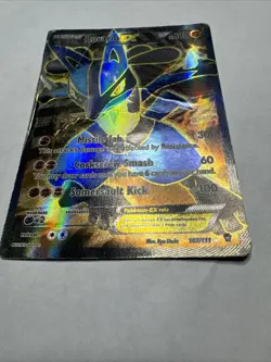 Pokemon TCG Lucario EX Holo Full Art Ultra Rare Card Furious Fists 107/111 - Image 2