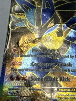 Pokemon TCG Lucario EX Holo Full Art Ultra Rare Card Furious Fists 107/111 - Image 3