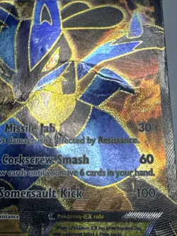 Pokemon TCG Lucario EX Holo Full Art Ultra Rare Card Furious Fists 107/111 - Image 4
