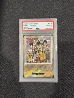 Dragon Ball Super Card Game Fusion World Manga 01 Energy Marker Gold E-60 PSA 10 - Image 1