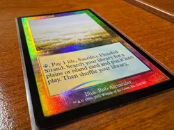 MTG Magic: The Gathering English Flooded Strand NM/VG Foil Onslaught Fetch Land - Image 2