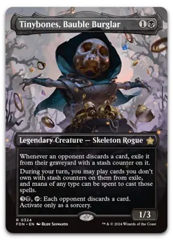 Tinybones, Bauble Burglar (Borderless) #324 (NM) Foundations FDN Magic MTG - Image 1