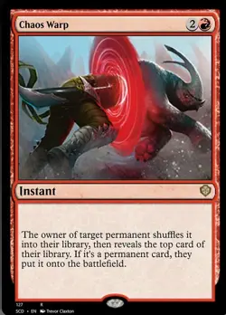 4x MTG Chaos Warp, NM-Mint, English Starter Commander Decks - Image 1