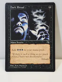 MTG Tempest Dark Ritual Common Instant Near Mint Never Been Played - Image 1