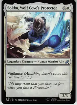 MTG Sokka Wolf Cove's Protector 0219 Foil NM Avatar The Last Airbender Magic 219 - Image 1