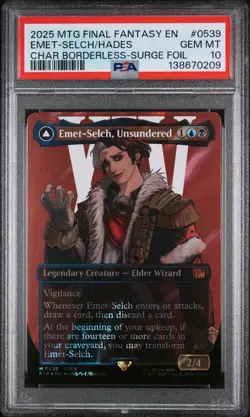 2025 MTG Emet-Selch, Hades (Borderless) (Surge Foil) Final Fantasy PSA 10 - Image 1