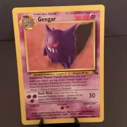 Pokemon TCG: Gengar 20/62 Fossil Base Set Non Holo RARE VTG WOTC Unlimited MP - Image 1