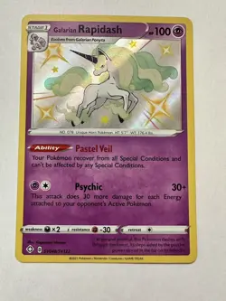 Pokemon TCG - Galarian Rapidash SV048/SV122 Shiny Holo Rare Shining Fates NM/M - Image 1