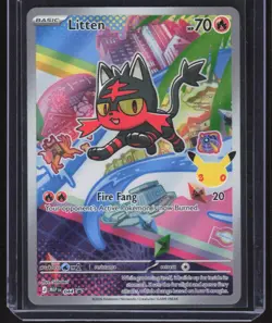 Pokemon TCG Litten #44 Promo Holo 2026 Mega Evolution - Image 1