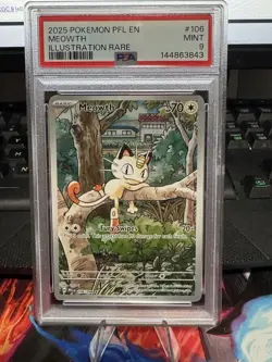 2025 Pokemon PFL English Meowth #106 Graded PSA 9 Mint - Image 1
