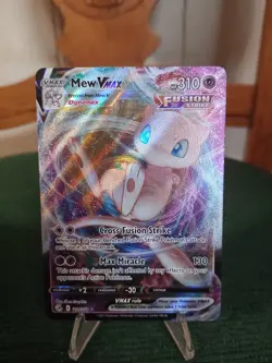 MEW VMAX 2021 POKEMON CARD #114/264 FUSION STRIKE ULTRA RARE - Image 1