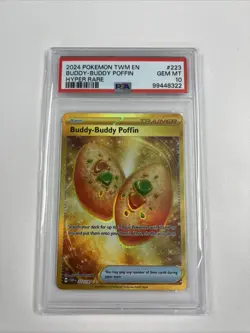 Pokemon TCG Buddy-Buddy Poffin 223/167 Twilight Masquerade Hyper Rare PSA 10 - Image 1