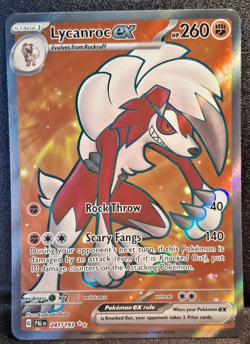 Pokemon Lycanroc ex (241/360) Paldea Evolved NM Full Art - Image 1
