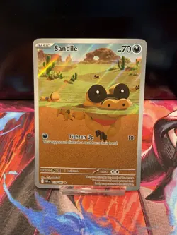 Sandile 135/086 Illustration Rare SV: Black Bolt Pokemon TCG Read Description - Image 1