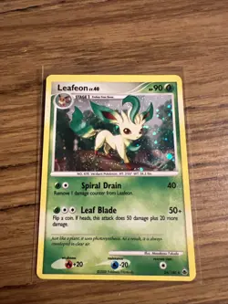 Leafeon Holo 24/100 Stormfront Pokemon NM Eeveelution Rare 2008 - Image 1