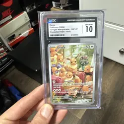Pokemon Eevee Twilight Masquerade 188/167 CGC 10 Illustration Rare - Image 1