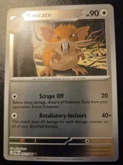 Raticate 061/088 Reverse Holo Uncommon Mega Evolution: Perfect Order Pokemon TCG - Image 1
