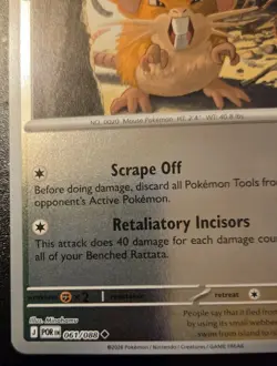 Raticate 061/088 Reverse Holo Uncommon Mega Evolution: Perfect Order Pokemon TCG - Image 4