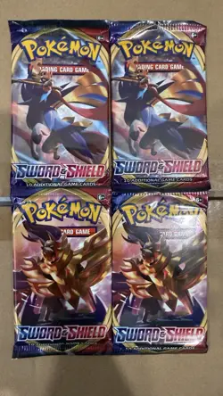 Pokemon TCG Sword and Shield (Lot of 4) Booster Packs NEW Sealed - Image 1