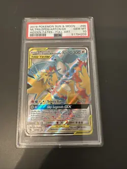 2019 Pokemon Sun & Moon Hidden Fates Moltres Zapdos Articuno GX #66 PSA 10 - Image 2