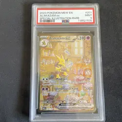Pokemon TCG Alakazam EX 151 201/165 EN SIR PSA 9 English - Image 1
