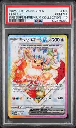 2025 POKEMON SVP EN-SV BLACK STAR PROMO #174 EEVEE EX PSA 10 - Image 1