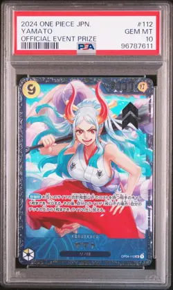 PSA 10 GEM MINT JAPANESE ONE PIECE 2024 YAMATO OP04-112 OFFICIAL EVENT PRIZE - Image 1