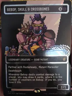 Bebop, Skull & Crossbones Borderless Surge Foil Commander TMNT MTG 0087 - Image 1