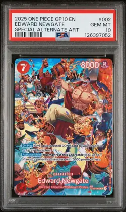 One Piece Edward Newgate SP ST15-002 Alt Art OP-10 Royal Blood -English PSA 10 - Image 1