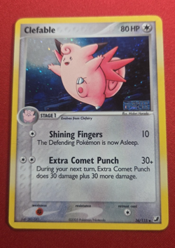 Stamped Clefable 36/115 EX Unseen Forces Pokemon Card Reverse Holo Foil Rare MP - Image 1