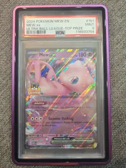 Pokemon Mew ex Ultra Ball League Stamped Top Prize PSA 9 Asia Exclusive Promo - Image 1