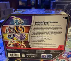 Pokemon TCG Paradox Destinies Tin-Gouging Fire EX 5 Booster Packs - NEW SEALED! - Image 3