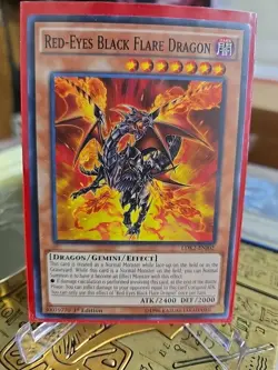 Konami Yu-Gi-Oh! Red-Eyes Black Flare Dragon LDK2-ENJ02 1st Edition Dragon Lege… - Image 2