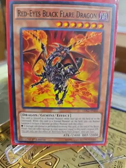 Konami Yu-Gi-Oh! Red-Eyes Black Flare Dragon LDK2-ENJ02 1st Edition Dragon Lege… - Image 3