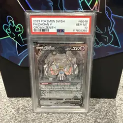 Pokemon Zacian V GG48/GG70 Crown Zenith Galarian Gallery Holo Ultra Rare PSA 10 - Image 1