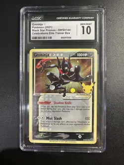 GRENINJA GOLD STAR SWSH144 CELEBRATIONS ELITE TRAINER BOX POKEMON CGC 10 GEM MT - Image 1