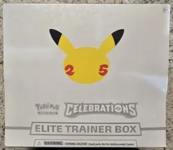 Pokemon TCG: 25th Anniversary Celebrations Elite Trainer Box;small tears front. 820650809439 - Image 1
