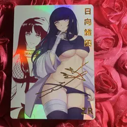 Hinata Hyuga NARUTO Goddess ZR Anime Portrait Waifu Girl Holo Card - Image 1