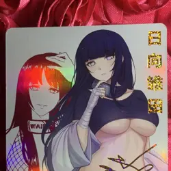 Hinata Hyuga NARUTO Goddess ZR Anime Portrait Waifu Girl Holo Card - Image 2