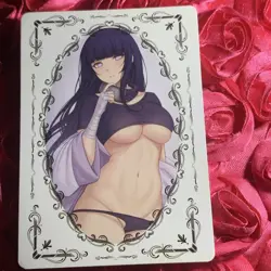 Hinata Hyuga NARUTO Goddess ZR Anime Portrait Waifu Girl Holo Card - Image 4
