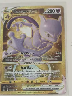 Pokemon Mewtwo VSTAR Holo Card TCG Secret Rare 086/078 NM Raw - Image 1