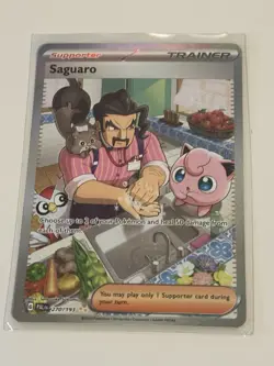 Pokemon TCG Saguaro Trainer Special Illustration Rare Card Paldea Evolved 270 NM - Image 1