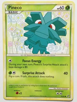 Pineco 63/90 DMG - B1G1F Undaunted Pokemon Card - Kyoko Umemoto Art - Image 1
