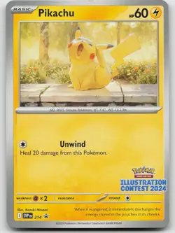 Pikachu (Illustration Contest 2024) SV: Scarlet & Violet Promo Cards SVP214 LP - Image 1